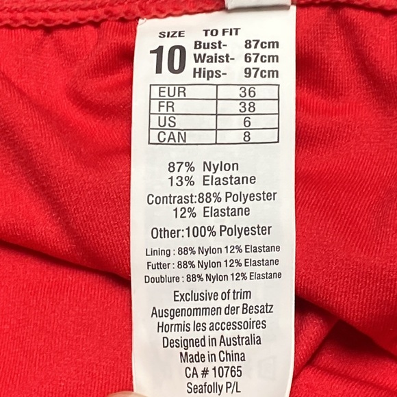 Two Piece Tankini Bathing Suit Jantzen Top & SeaFolly Australia Bottoms Size 10 - Picture 15 of 17